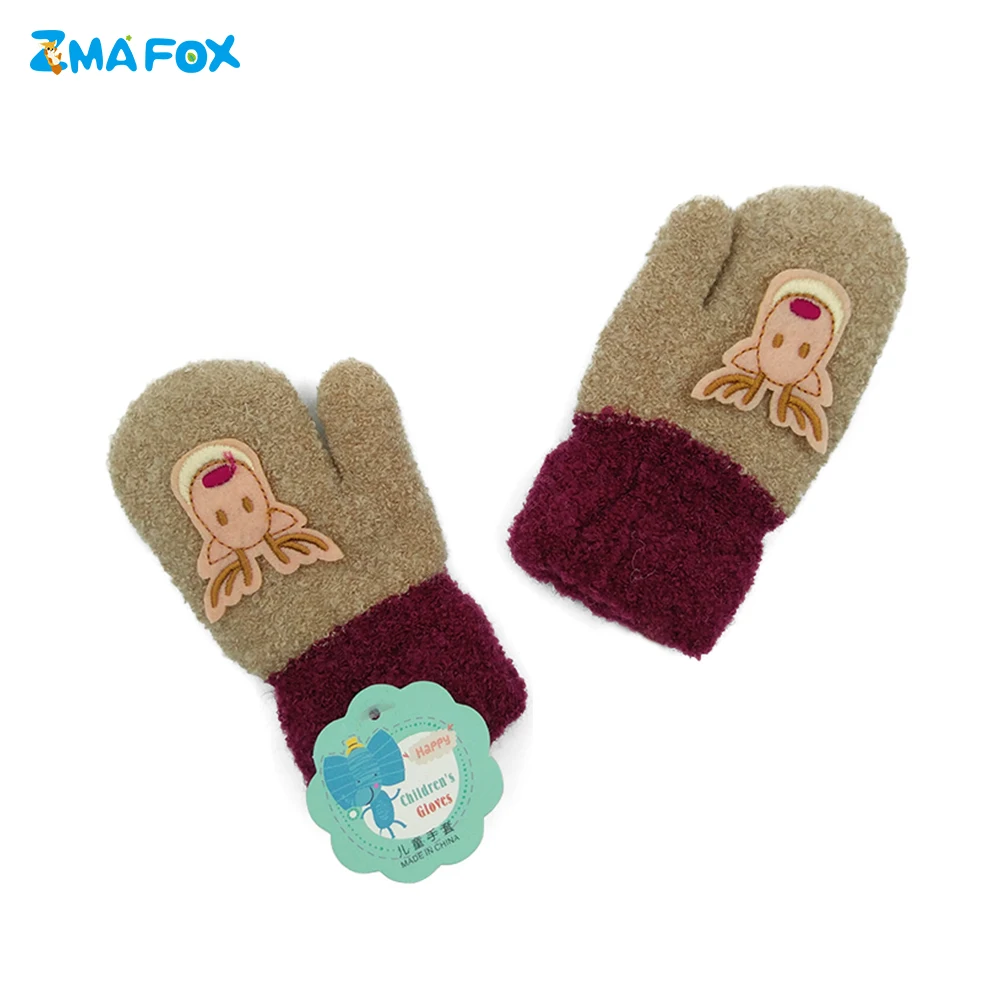 Детские разноцветные перчатки ZMAFOX для маленьких мальчиков и девочек с милым