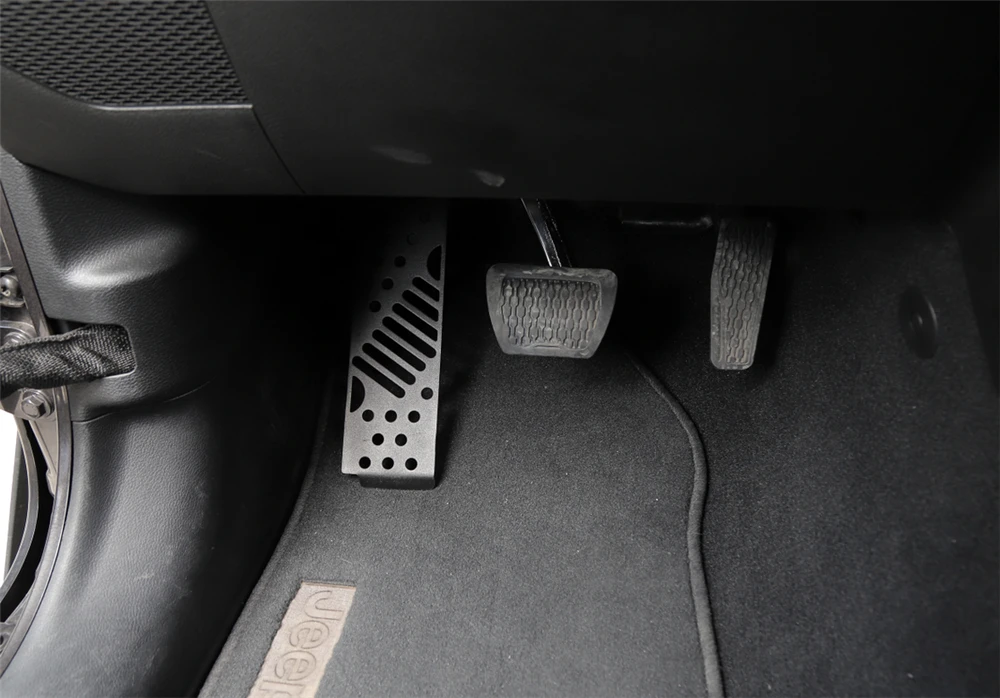 

Car auto interior Adjustable Left Foot Rest Pedal Kick Panel Aluminum Alloy Cover for Jeep Wrangler JL 2018+ unlimited styling