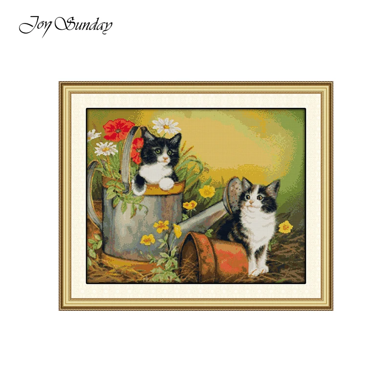 Набор для вышивки крестом Joy Sunday Animal хлопковая нить живописи 11CT 14CT Вышивальная с