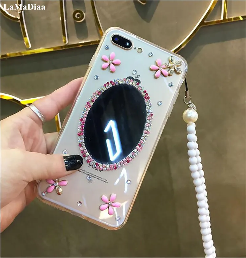 LaMaDiaa для Samsung Galaxy S10 S9 S8 Plus S7 S6 Edge Note 9 8 5 милый зеркальный мягкий чехол телефона с