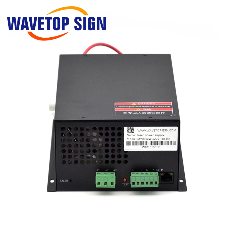 WaveTopSign 60 Вт СО2 лазерный источник питания для СО2 лазерная гравировка машина для резки MYJG-60W