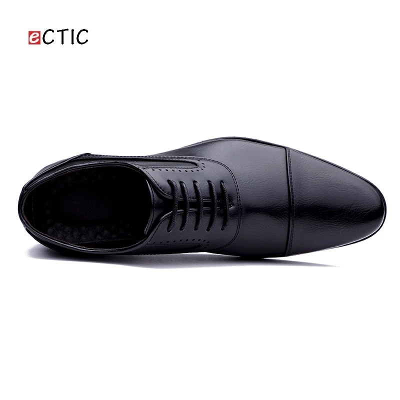 Ectic Basic мужские оксфорды натуральная бычья кожа на шнуровке обувь для свадьбы