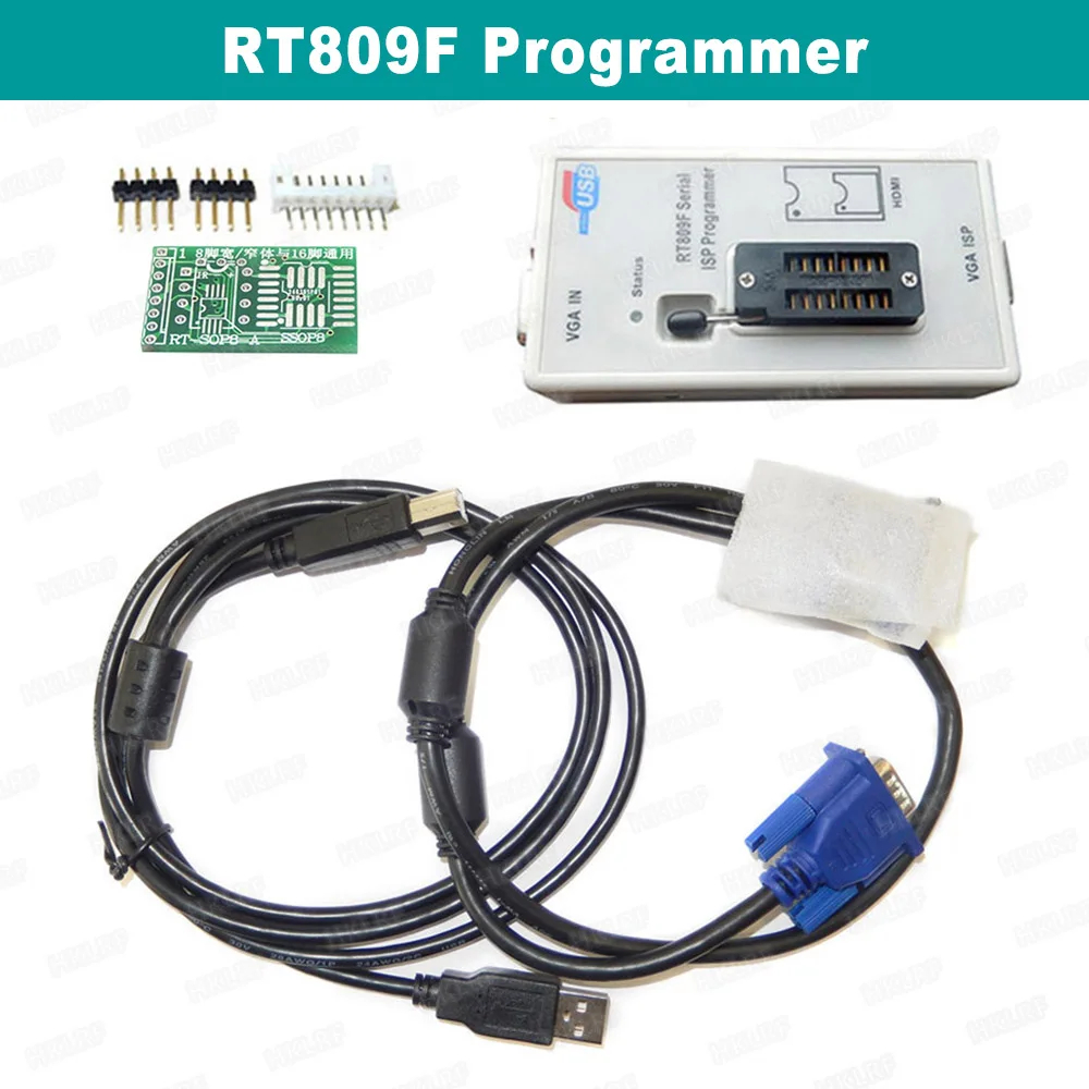 RT809F ISP программист с PEB-1 плата ISP ЖК-программист+ SOP8 IC тестовый зажим 1,8 в адаптер TSSOP8 EDID линия чтения
