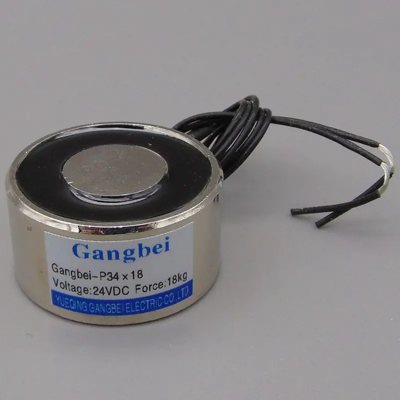 Gangbei 3418 Электрический магнит подъемный 18кг 180N Электромагнит 24VDC 12VDC|Выключатели| |