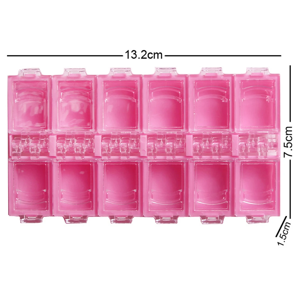 Пластик Дисплей ящик для хранения ногтей Книги по искусству инструменты горный