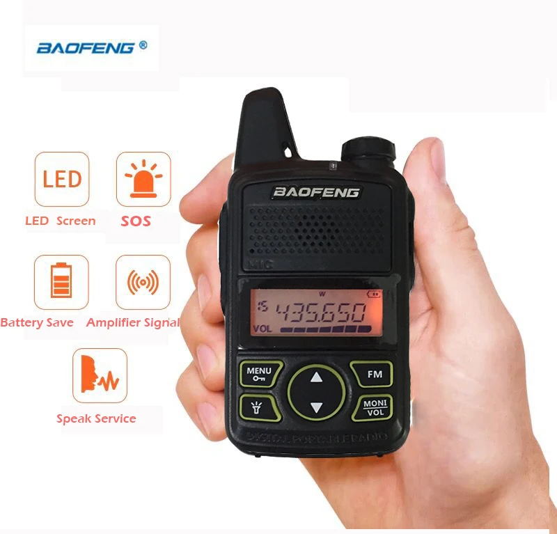 Новая портативная мини рация Baofeng ультратонкая Micro USB профессиональная для 400 470