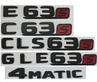 Плоские матовые черные красные буквы Эмблема багажника Значки для Mercedes Benz AMG C63 C63s E63s S63 S CLS63s GLE63s GLS63s 4matic