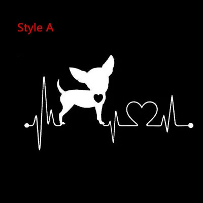 Style A Silver 1х автомобильный стикер собака самоед сердцебиение такса, чихуахуа аляскан спасательный кузов машины окно стикер виниловая наклейка на машину-Стайлинг - Название цвета: Style A Silver