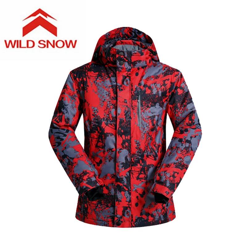 Бренд Wild Snow 2017 мужские лыжные куртки для сноуборда Мужская зимняя одежда горного