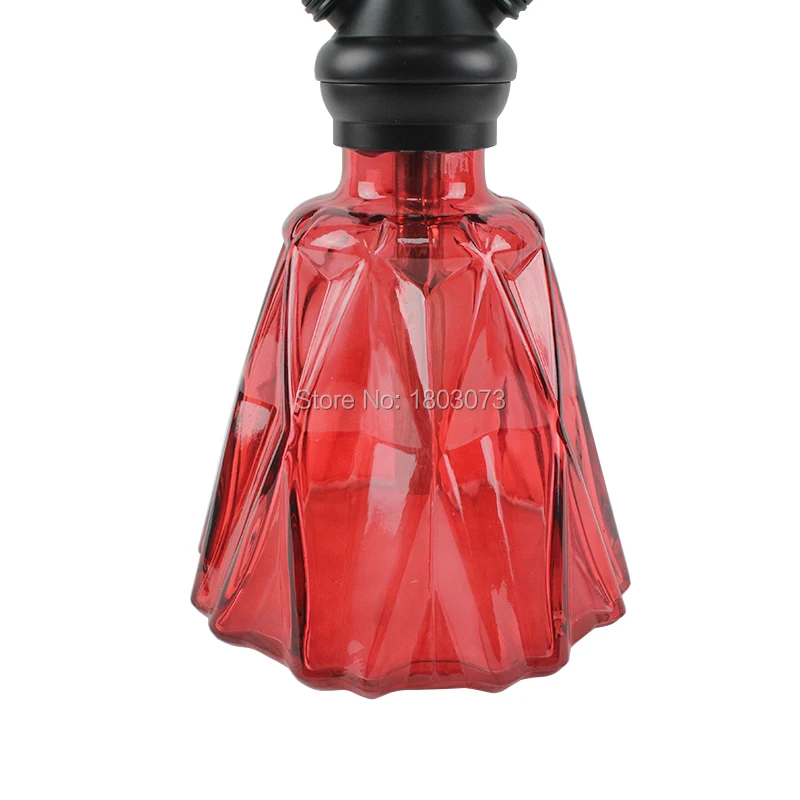 

A small hookah deluxe 1pipe black shisha aluminum mouthpiece hose diamond glass vase hookah