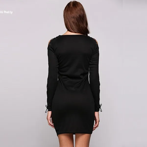 FANALA Женщины Сексуальное Платье 2017 Мода Карандаш Кружева С Длинным Рукавом