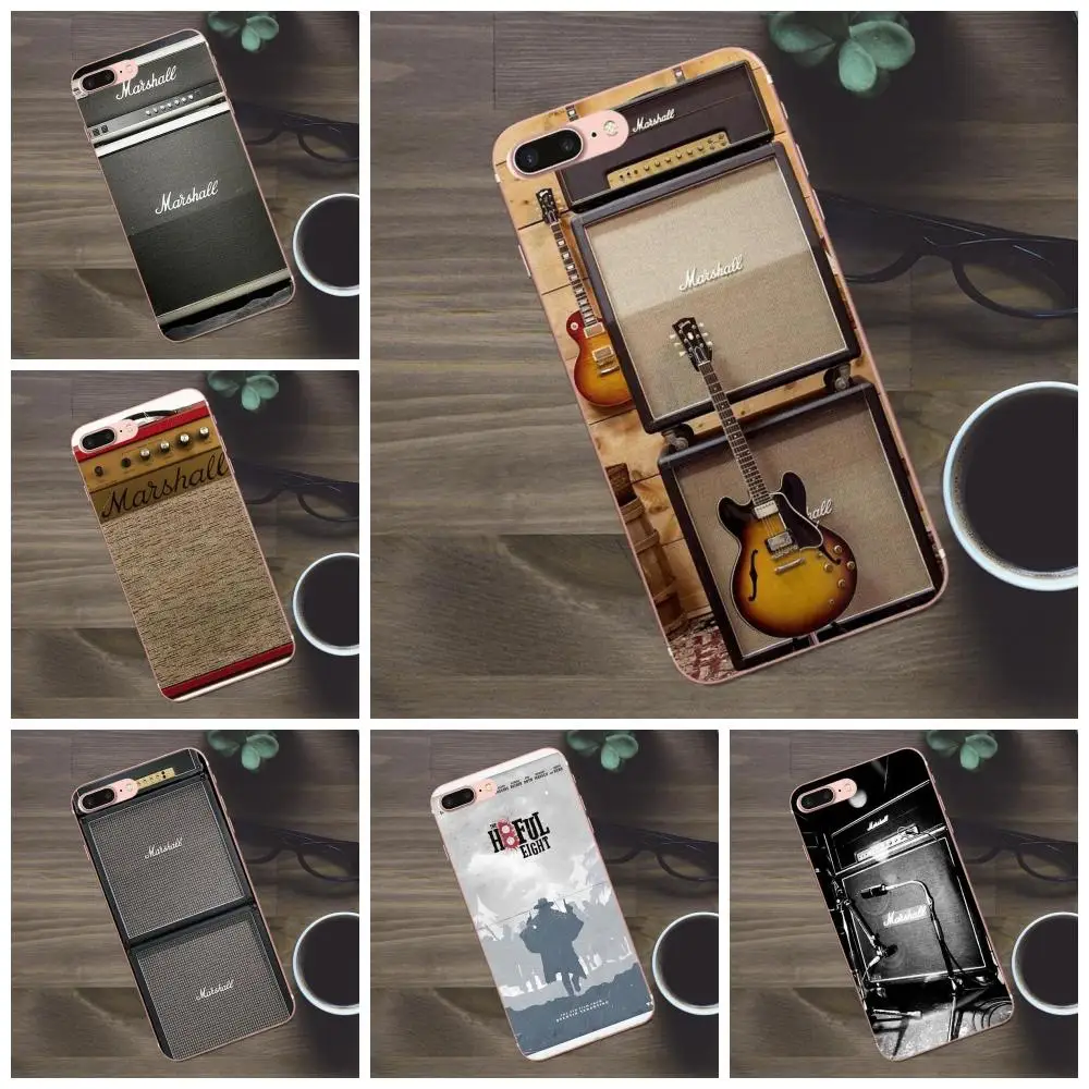 Bixedx Маршалл музыка Коробка мягкие чехлы Капа для Apple iPhone 4 4S 5 5C SE 6 6S 7 8 Plus X Galaxy A3 A5 J1