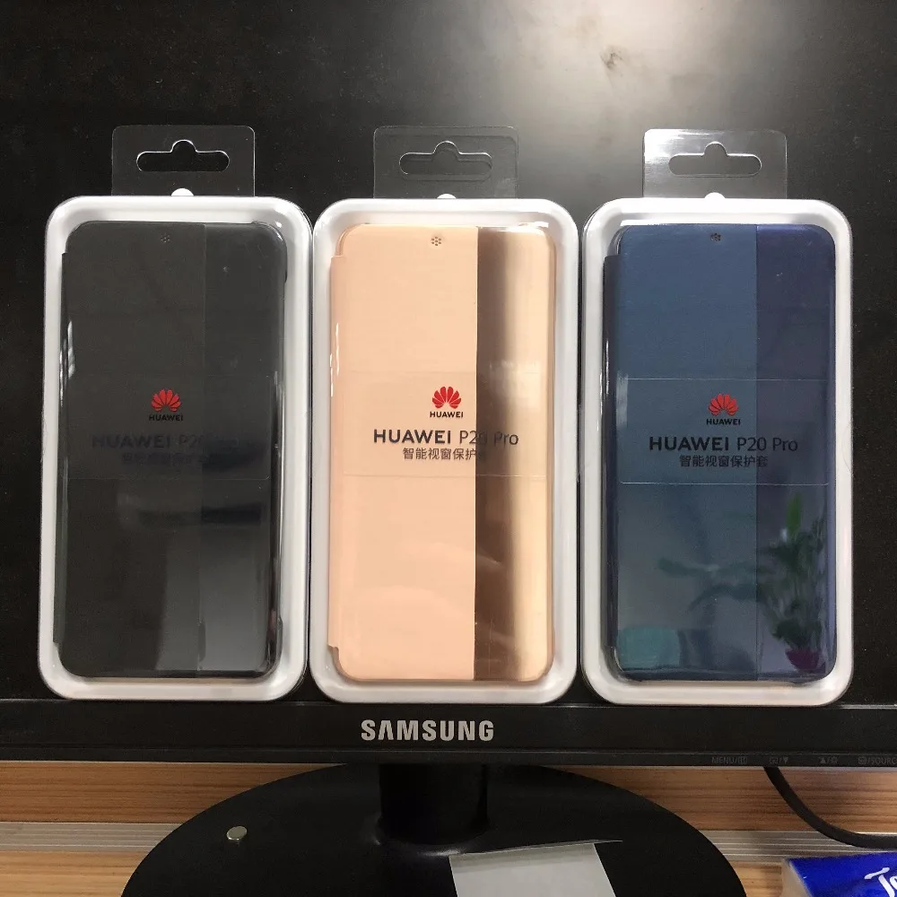 Официальный huawei P20 Pro Чехол с зеркальным окном и функцией пробуждения/сна для huawei P20 чехол Smart View чехол