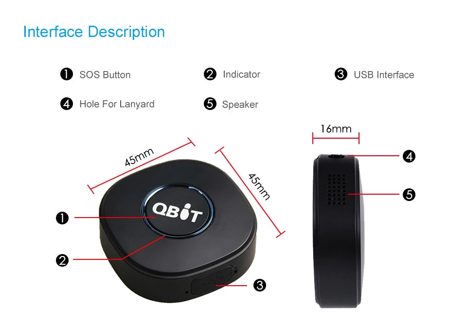 Concox мини Qbit gps трекер для детей Противоугонный gps трекинг портативный персональный и gps SMS локатор для детей пожилых домашних животных