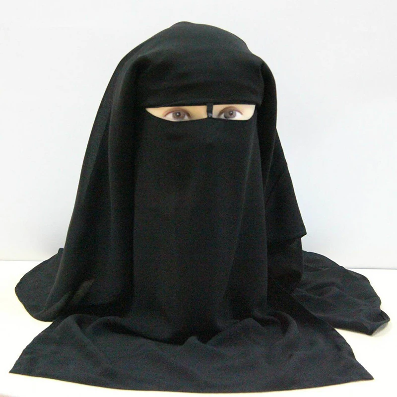 Мусульманская бандана шарф исламский 3 слоя Niqab Burqa капот хиджаб Кепка головные