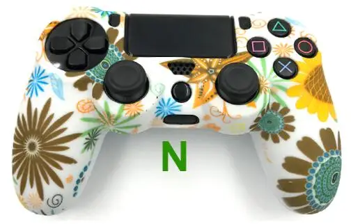 Мягкий рукав резиновый силиконовый защитный чехол для Dualshock 4 Playstation 4 PS4 Pro тонкий игровой контроллер - Цвет: N
