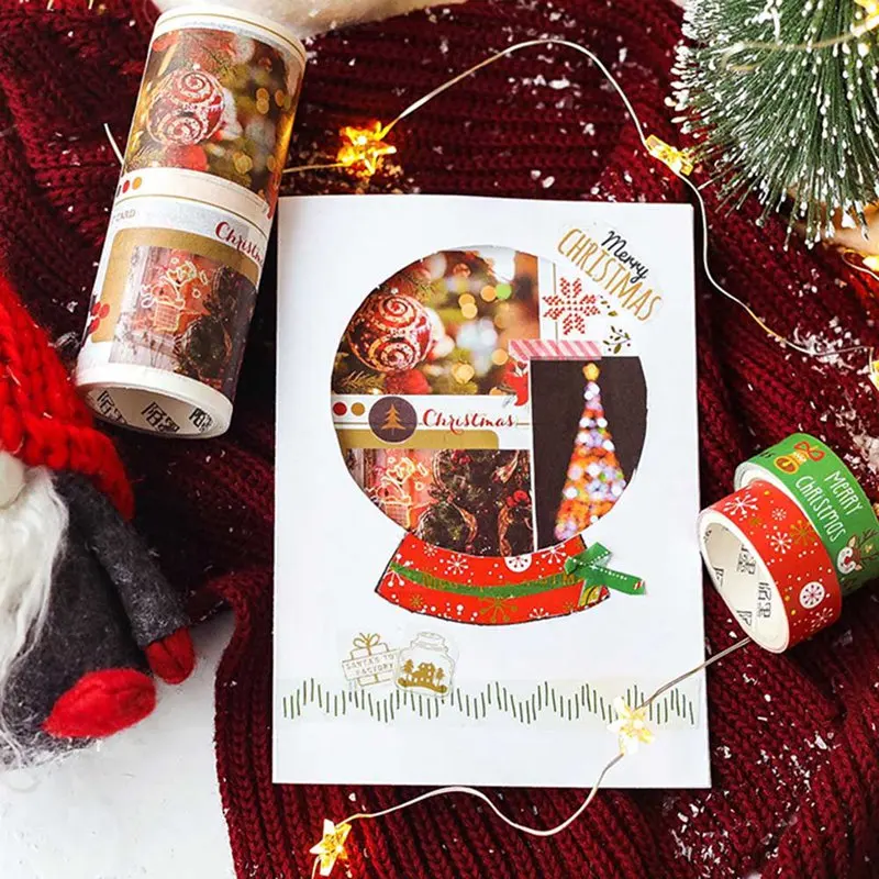 Васи клейкие Ленты Kawaii Merry Рождество DIY Бумага маскирования клейкие ленты декоративные клейкие ленты S Скрапбукинг наклейки
