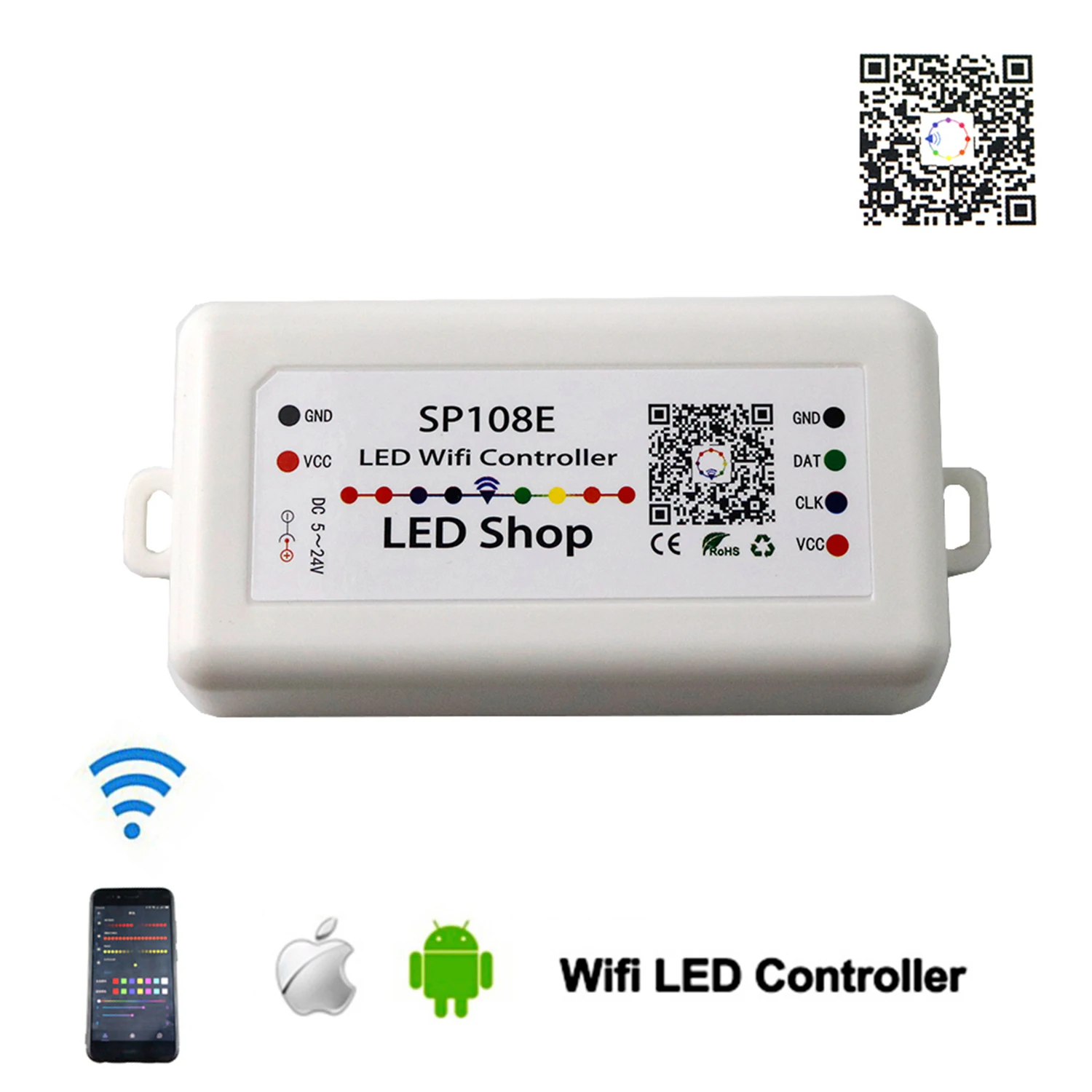 Светодиодный RGB контроль для смартфона с поддержкой Wi Fi iOS Android управление SP108E WS2811