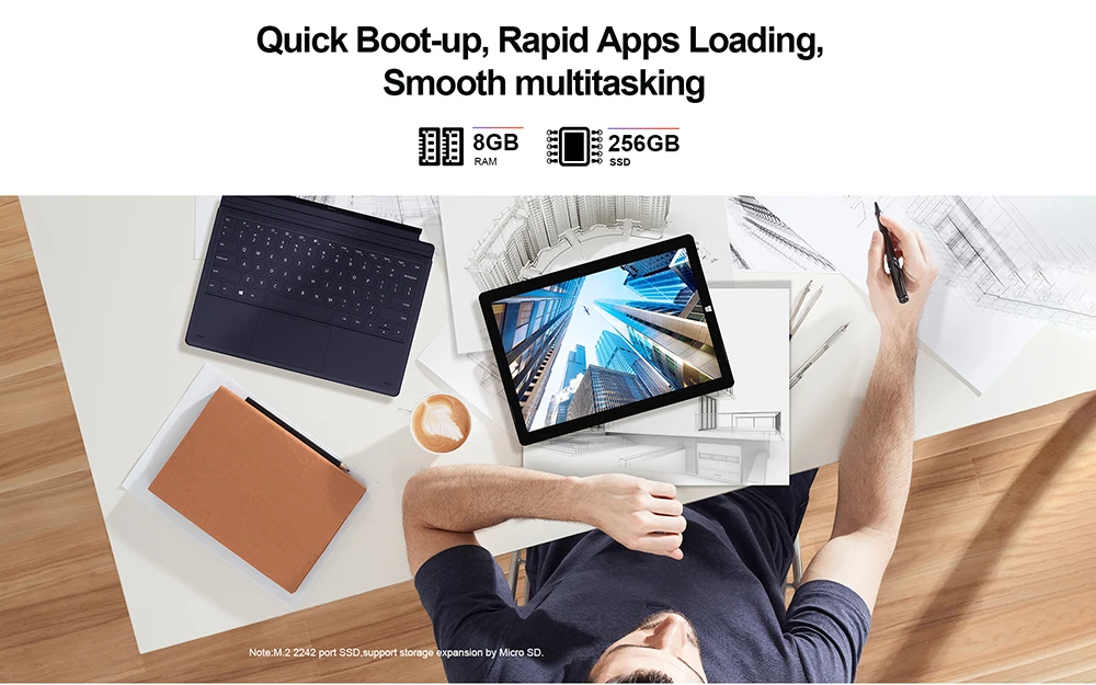 Teclast X6 Pro 2 в 1 планшетный ПК 12,6 ''IFS Windows 10 Домашняя английская версия Intel Core m3 Dual Core 8GB 256GB type-C HDMI