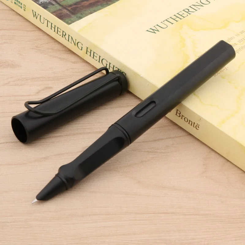Matte black 2 Пластиковый популярный модный офисный матовый черный EF авторучка - Цвет: Matte black 2