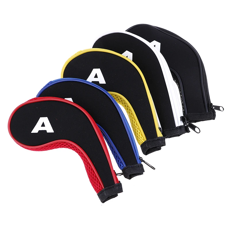 

10PCS Neoprene Golf Club Head Cover Iron Putter Headcover Protect Set Number Printed With Zipper Golf Club Accessories