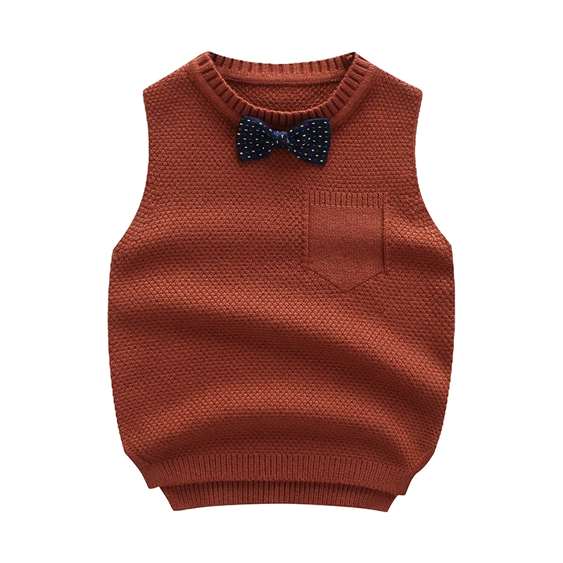 От 2 до 7 лет Детский свитер Жилеты roupas infantis Однотонная Одежда для мальчиков Сезон