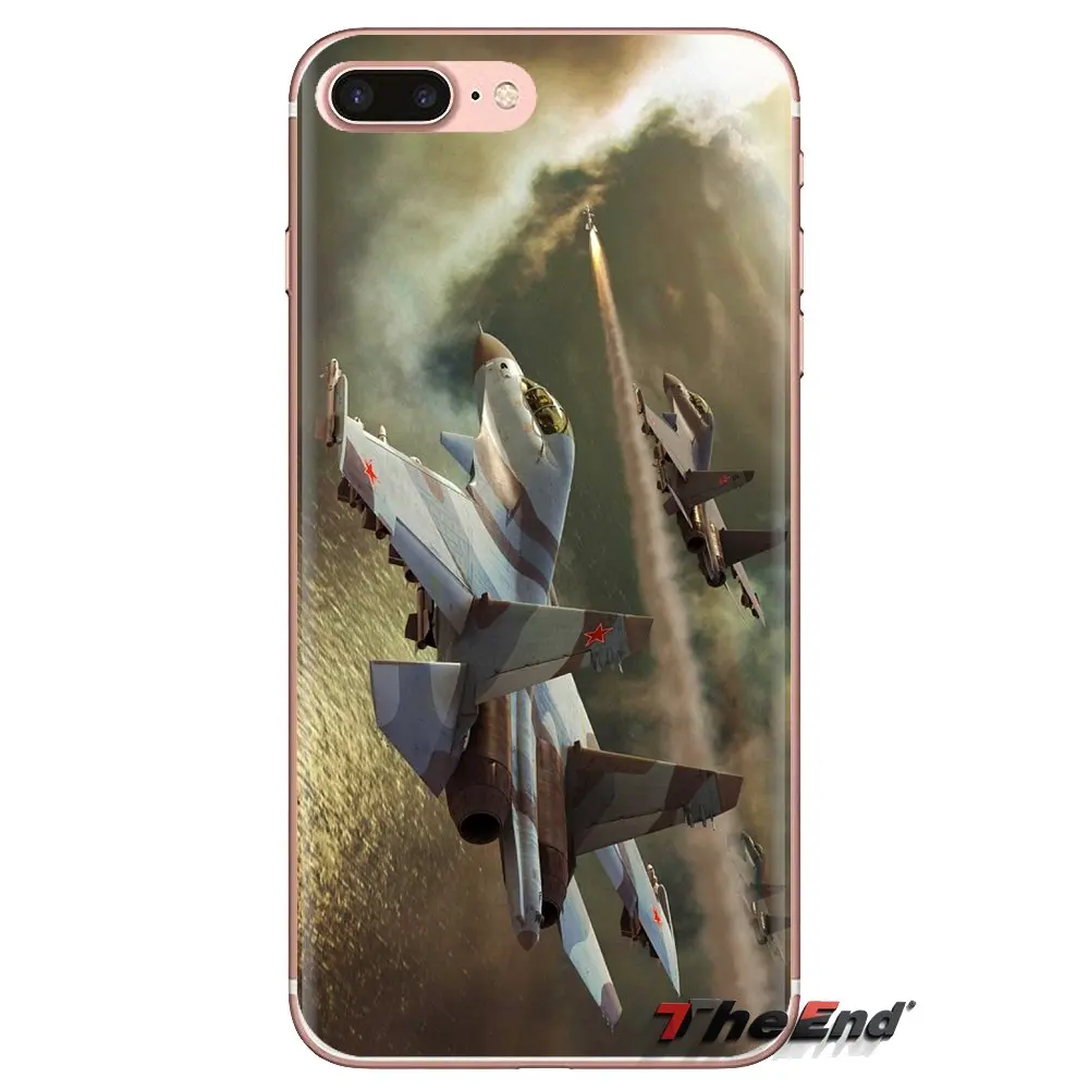 Russian Sukhoi 27 Aircraft Transparent Soft Shell Case For Samsung Galaxy S3 S4 S5 Mini S6 S7 Edge S8 S9 S10 Plus Note 3 4 5 8 9 |