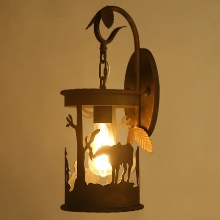 Светильник Настенный Железный в стиле лофт винтажный индастриал лампа Эдисона с