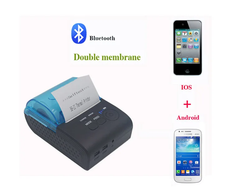 58 мм Мини Портативный Bluetooth 4.0 Беспроводной получения Термальность принтер для