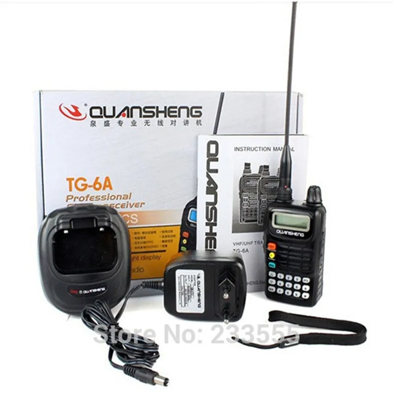 100% новая рация Quansheng TG 6A 1500 мАч FM 5 Вт VHF 136 174 МГц монитор двухстороннее радио|vhf