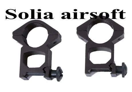 

Tactical 20mm weaver rail 25mm rifle scope ring high mounts Black