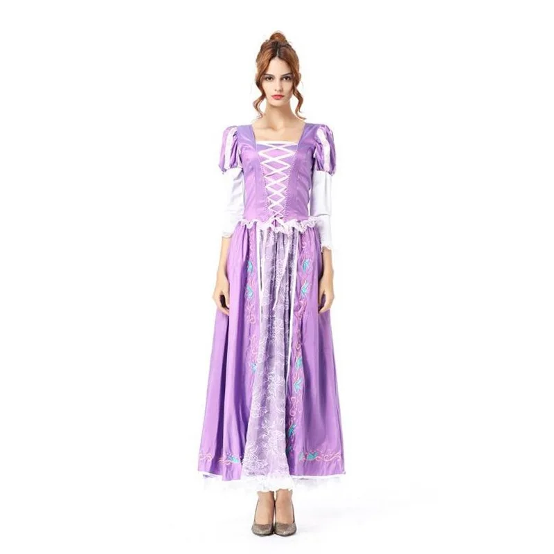 dress without bustle Модный праздничный костюм королевы фиолетового цвета; длинное платье для костюмированной вечеринки на Хэллоуин; маскарадный костюм для взрослых девочек; высокое качество; платье принцессы; Лидер продаж - Цвет: dress without bustle