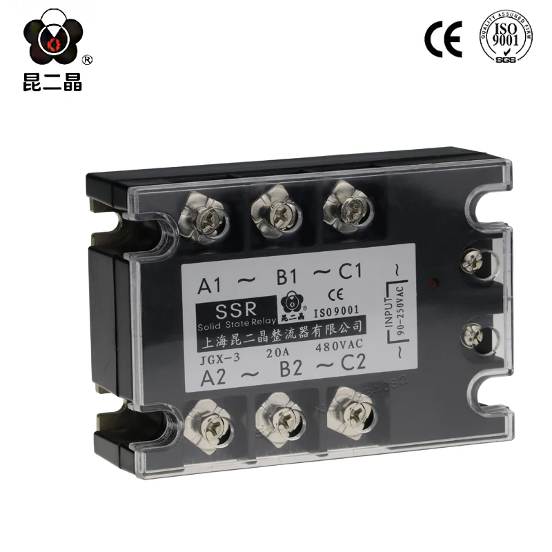 AC к 20A 90-250VAC вход Трехфазный твердотельные реле SSR JGX-3 480VAC контроль | Обустройство