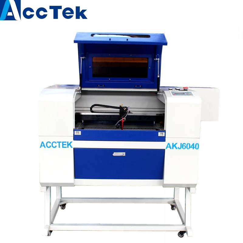 Китай AccTek 60 Вт 80 100 130 низкая стоимость пластиковый станок для лазерной резки с reci