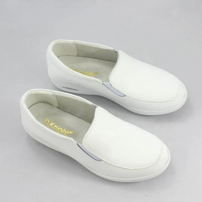 Новая женская обувь из натуральной кожи цвет белый для медсестер повседневная на