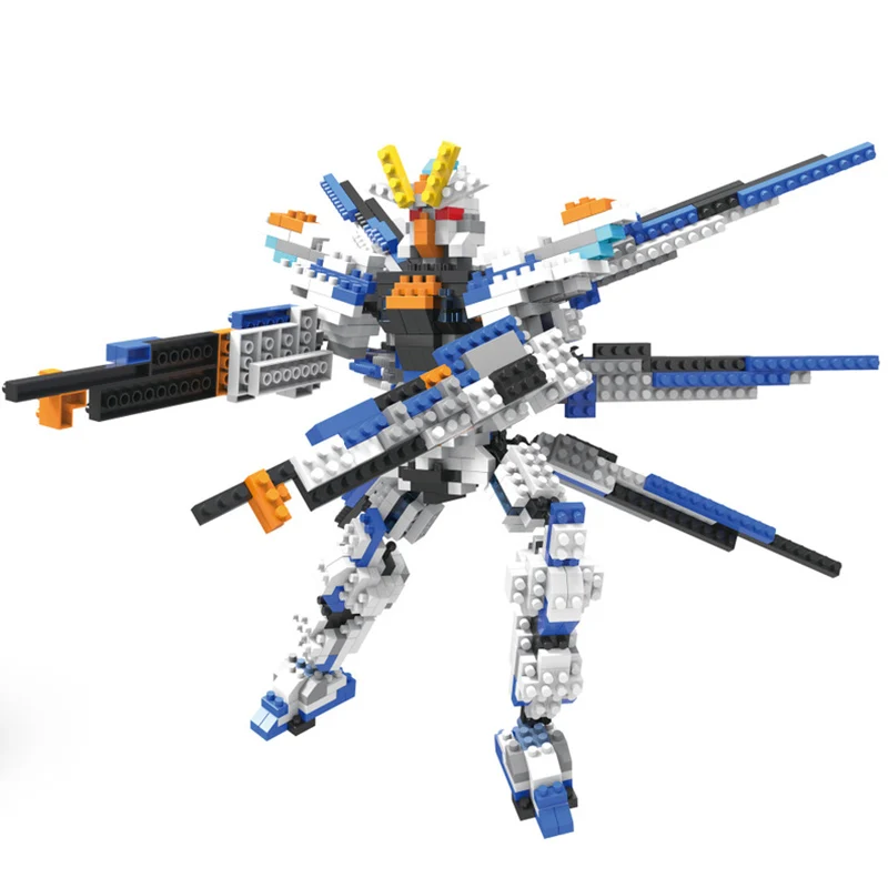 

HC Magic Micro Diamond Building Blocks Assembled Classic Cartoon Blocks DIY Robot Trans-formers Blocks Puzzle Toys for Children