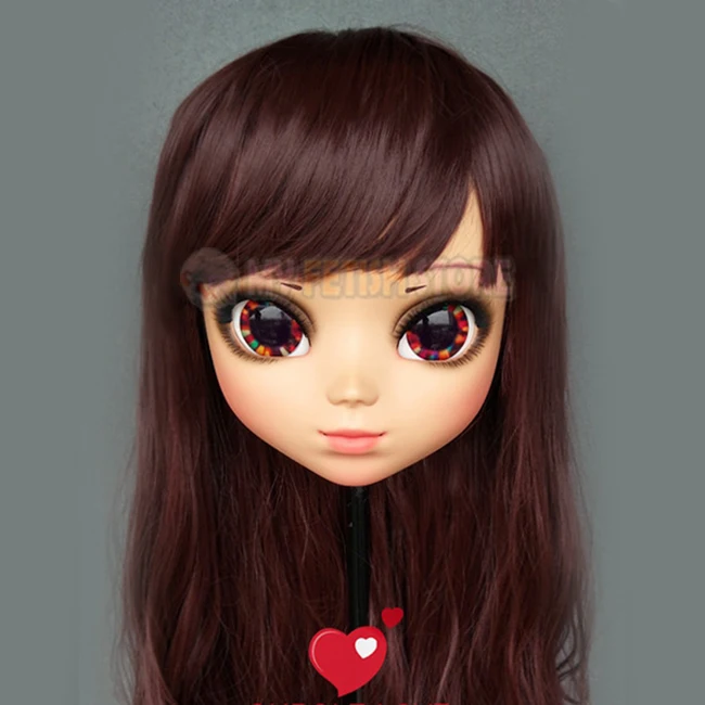 (P 02) женский сладкий девушка Смола половина головы кигуруми BJD глаза Crossdress