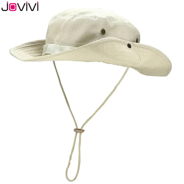 1x Color 2 Jovivi 1 шт. уличная шляпа Boonie с широкими полями, дышащие сафари рыболовные шляпы для защиты от УФ-лучей, складная Военная Кепка, пара уличных шапок - Цвет: 1x Color 2