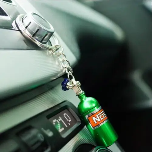 Металлический брелок для автомобиля ключей NOS турбо нитрген бутылка стайлинга автомобиля|Кольца ключей| |