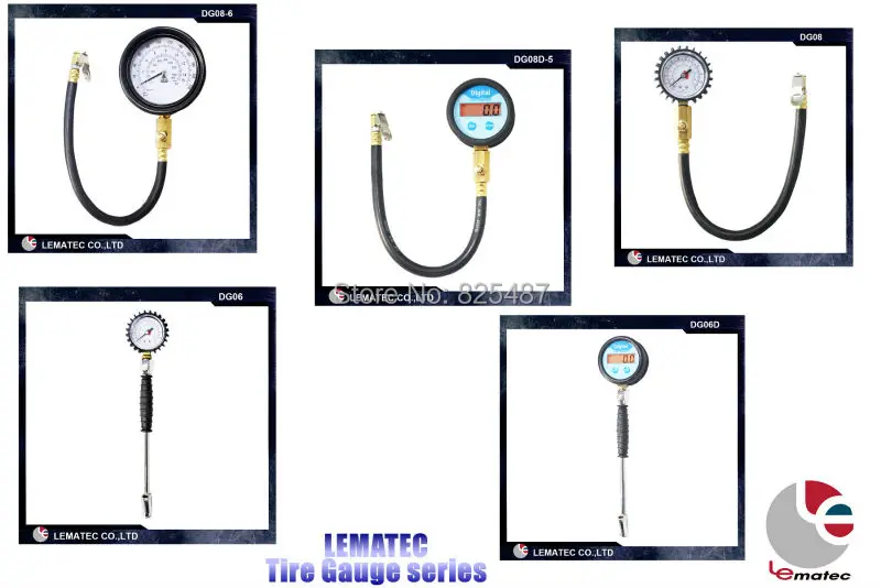 LEMATEC Pro измеритель давления в шинах с гибким шлангом CE 220PSI мембранный манометр