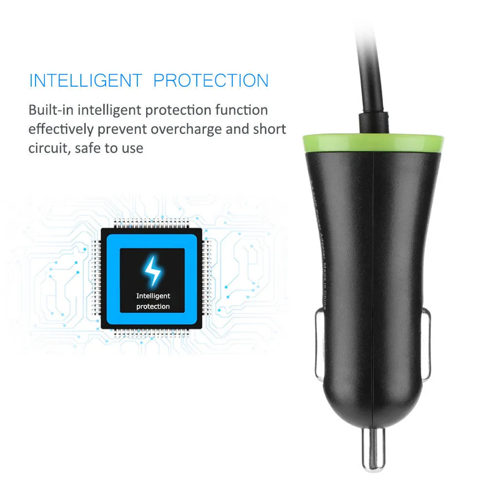 USB Автомобильное зарядное устройство для iPhone X 8 7 6s 6 plus 10 автомобильное с микро Type C