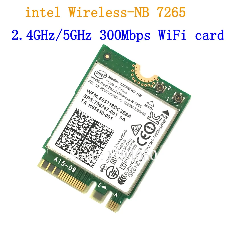 Новинка для двухдиапазонного беспроводного ПК Intel N 7265 7265NGW 802.11N 2x2 WiFi 300 Мбит/с NGFF M.2