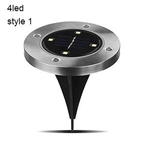 4led warm white Обновленный Солнечный подземный светильник 8 Светодиодный светильник на солнечной батарее, светильник для заземления, светильник для сада, декор для улицы - Испускаемый цвет: 4led warm white