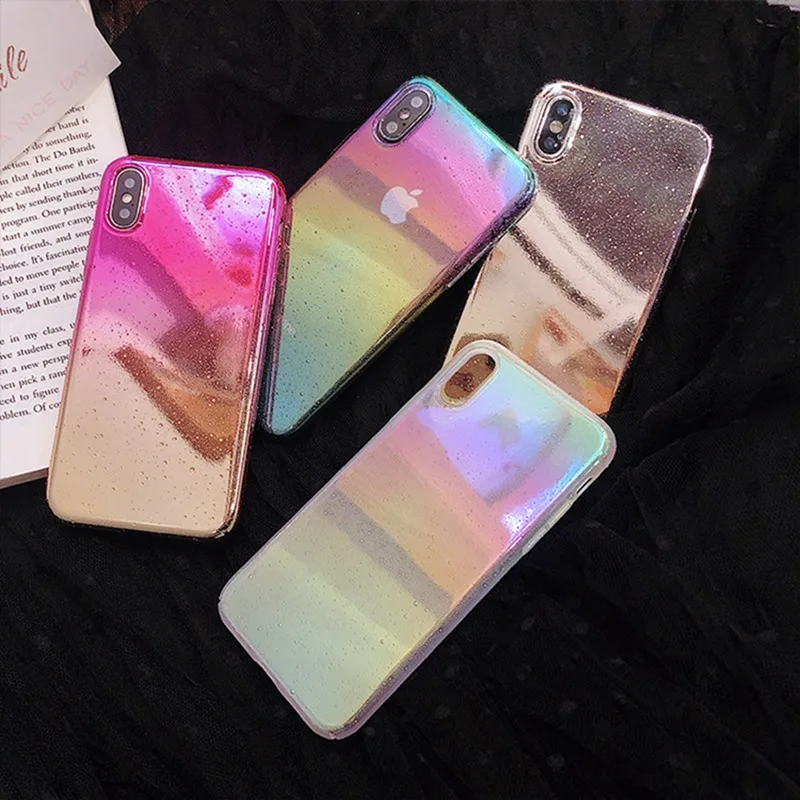 Fashion Three-dimensional Water Beads Bright Case for iphone 6 6s 7 8 XS Max XR transparent PC protective cover TPU 6S |