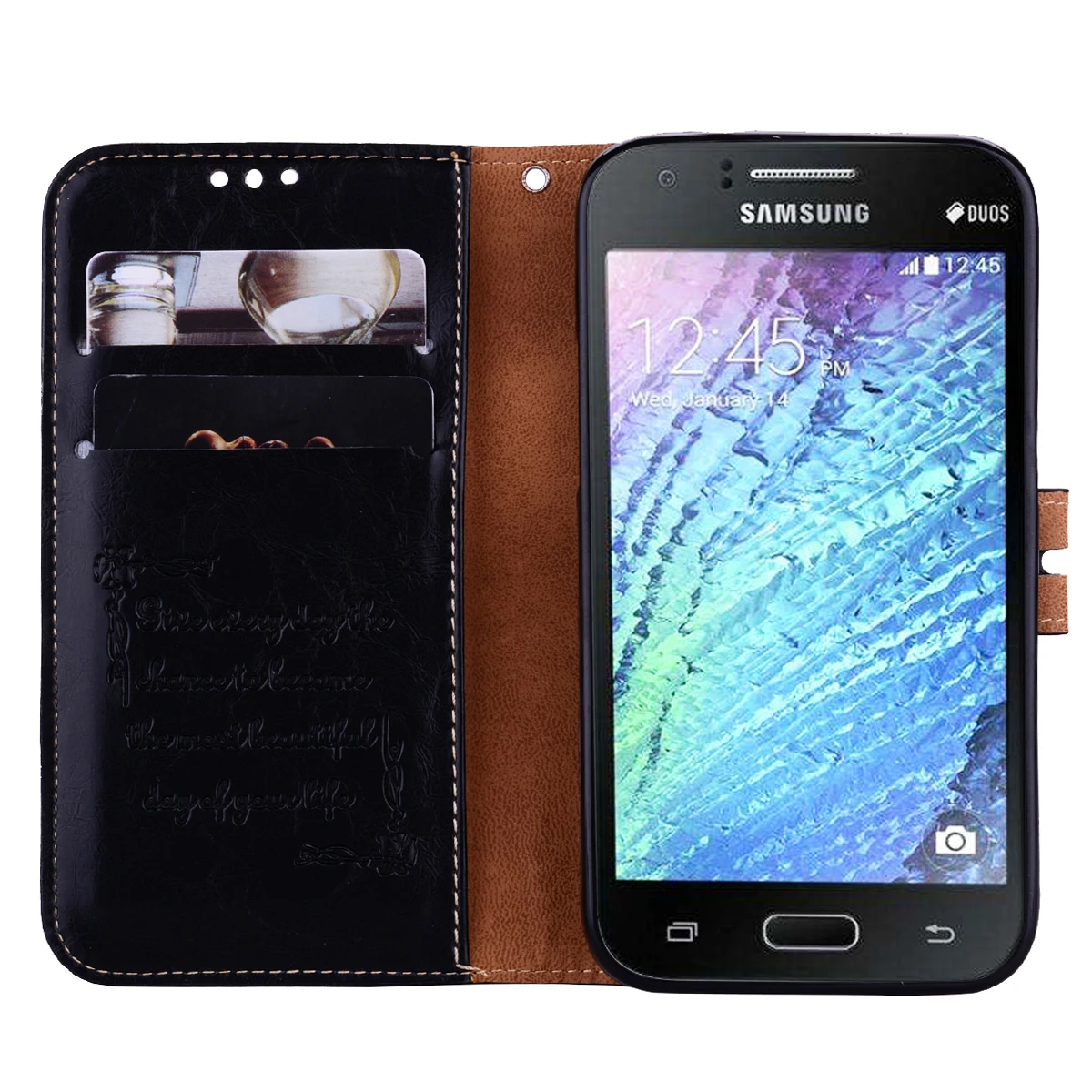 Кожаный чехол для samsung J1 Mini SM-J105H J105F цветочный флип-чехол для телефона чехол s для samsung Galaxy J105