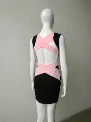 2017 новый женский лето dress белый лоскутное спинки черной повязкой тонкий о