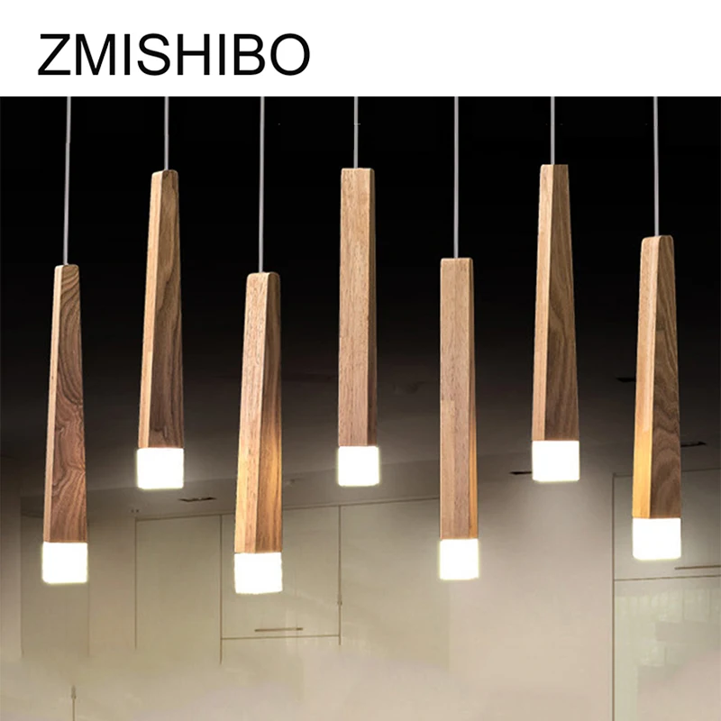 Zmisibo простые деревянные светодиодные подвесные светильники 30 см 220 В шнур 1 5