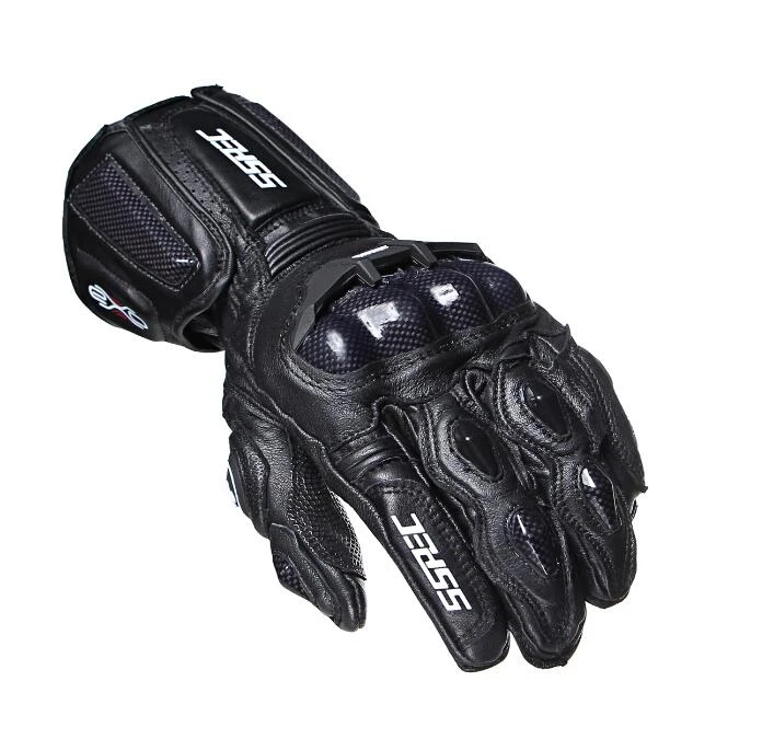SSPEC Long Carbon Fiber Motorcycle Gloves Moto gp Racing Glove Men Cycling Leather Guantes Motorbike Luvas | Автомобили и