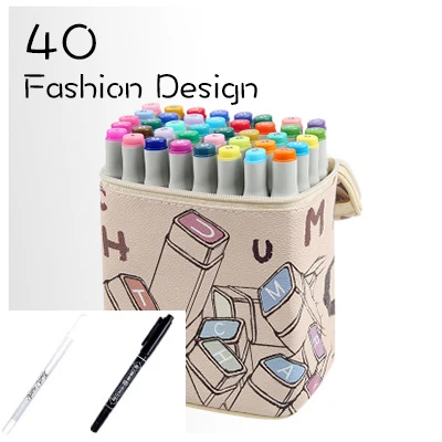 40Fashion design Touchmark 30/40/60 Цвет Dual Head набор маркеров для живописи алкоголя эскиз Маркеры Ручка для искусства раскрашивания манга дизайн Art Поставщик кисти - Цвет: 40Fashion design