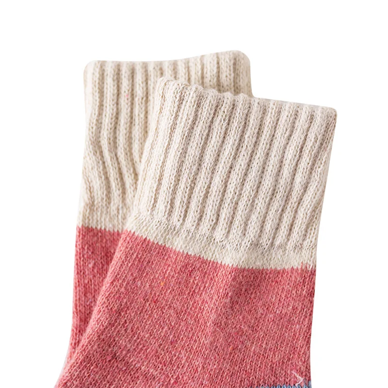 5 пар осенне-зимних шерстяных носков Теплые повседневные женские шерстяные носки